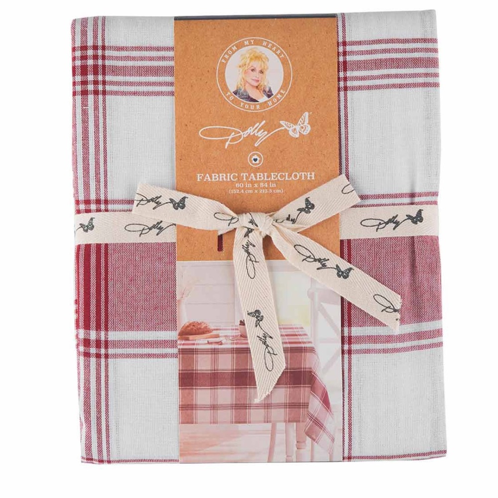 New Dolly Parton Fabric Tablecloth Red Limited Collection County Farmhouse